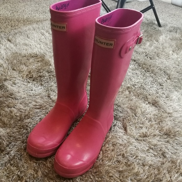 Hunter Other - HUNTER Girls Pink Rainboots Size 5
